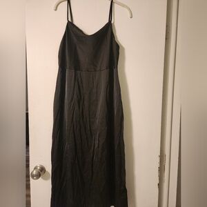Little black dress, small, spaghetti strap, below the knee